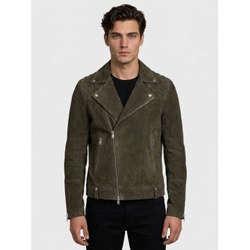 Men's Olive Green Quilted...