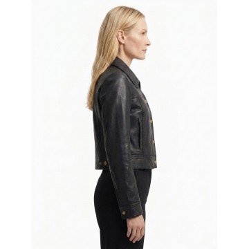 Nicole Kidman Nine Perfect Strangers S02 Black Leather Jacket