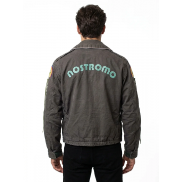 Brett Alien Nostromo Grey Cotton Jacket Military Style