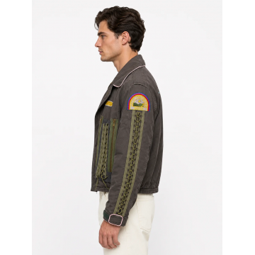 Brett Alien Nostromo Grey Cotton Jacket Military Style