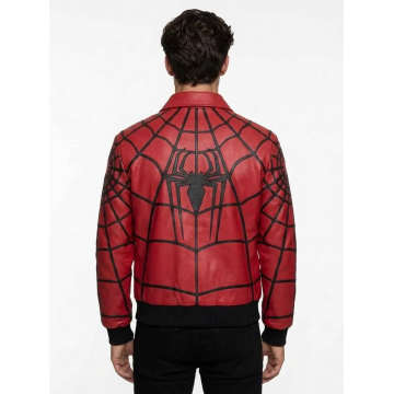 Spider Man Brand New Day Faux Leather Bomber Jacket Superhero Style
