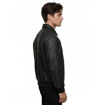 Spider-Man Black Web Leather Jacket Unisex Cosplay Style Spider-Man Black Web Leather Jacket Unisex Cosplay Style