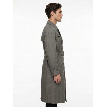 Karl Heisenberg Resident Evil Village Trench Coat Grey Cotton Karl Heisenberg Resident Evil Village Trench Coat Grey Cotton