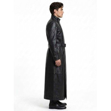 Tyrant Trench Coat Resident Evil 2 Black Leather Cosplay