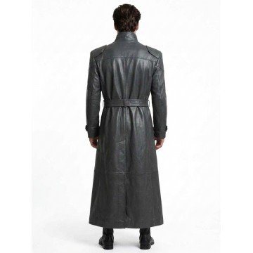 Tyrant Trench Coat Resident Evil 2 Black Leather Cosplay