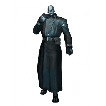 Tyrant Resident Evil 2 Real Leather Trench Coat Black