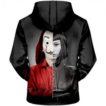 Money Heist La Casa De Papel Tokyo Professor Hooded Sweatshirt Jacket Money Heist La Casa De Papel Tokyo Professor Hooded Sweatshirt Jacket