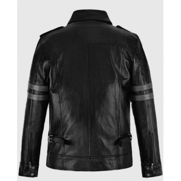 Resident Evil 6 Leon Kennedy Black Leather Jacket