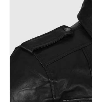 Resident Evil 6 Leon Kennedy Black Leather Jacket