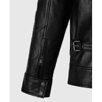 Resident Evil 6 Leon Kennedy Real Leather Jacket Black