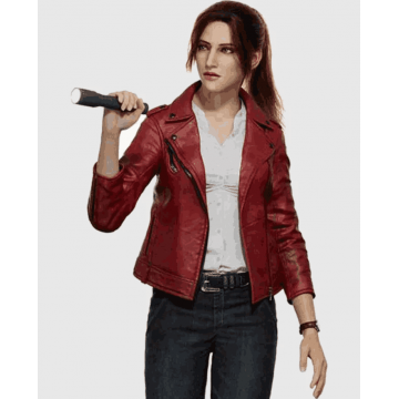 Resident Evil Infinite Darkness Claire Redfield Faux Leather Biker Jacket Resident Evil Infinite Darkness Claire Redfield Faux Leather Biker Jacket