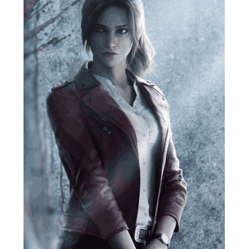 Resident Evil Infinite Darkness Claire Redfield Faux Leather Biker Jacket Resident Evil Infinite Darkness Claire Redfield Faux Leather Biker Jacket