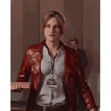 Resident Evil Infinite Darkness Claire Redfield Faux Leather Biker Jacket Resident Evil Infinite Darkness Claire Redfield Faux Leather Biker Jacket