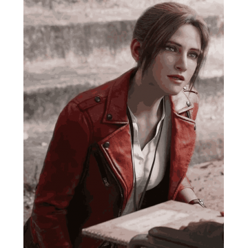 Resident Evil Infinite Darkness Claire Redfield Faux Leather Biker Jacket Resident Evil Infinite Darkness Claire Redfield Faux Leather Biker Jacket