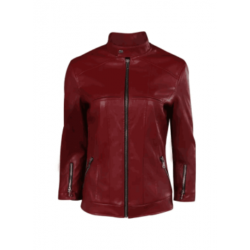 Resident Evil Infinite Darkness Claire Redfield Faux Leather Biker Jacket Resident Evil Infinite Darkness Claire Redfield Faux Leather Biker Jacket