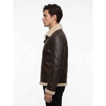 Leon Kennedy Resident Evil 4 Shearling Faux Leather Jacket