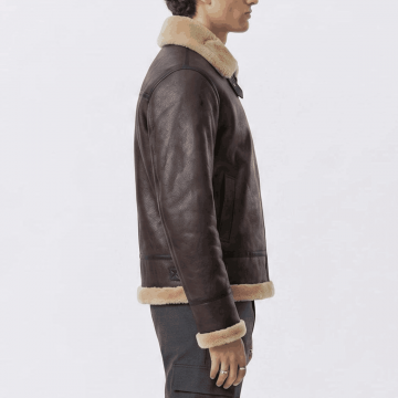 Men's Brown Shearling Leather B3 Bomber Winter Jacket Men's Brown Shearling Leather B3 Bomber Winter Jacket
