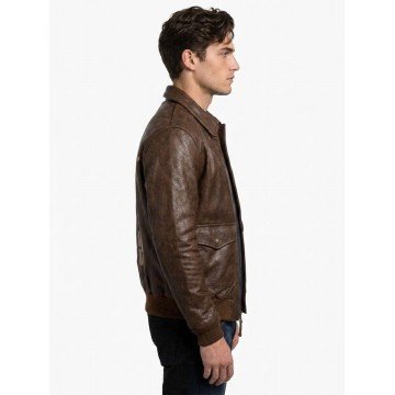 Chris Redfield Made in Heaven Brown Genuine Leather Jacket
