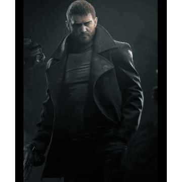 Chris Redfield Resident Evil Village Black Wool Coat