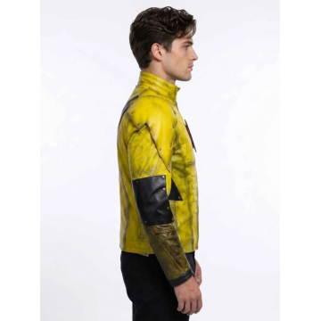 The Reverse Flash Yellow Faux Leather Jacket