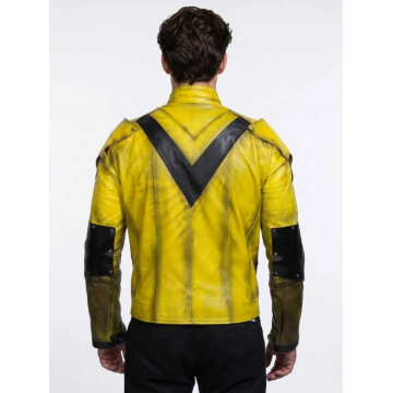 The Reverse Flash Yellow Faux Leather Jacket