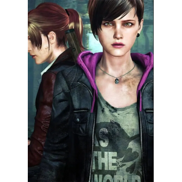 Moira Burton Resident Evil Revelations 2 Black Leather Hooded Jacket