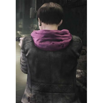 Moira Burton Resident Evil Revelations 2 Black Leather Hooded Jacket
