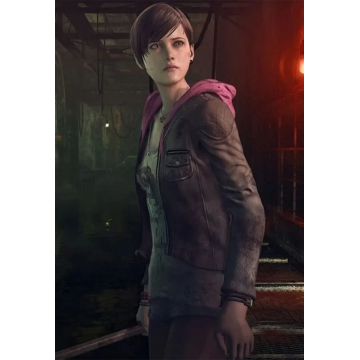 Moira Burton Resident Evil Revelations 2 Black Leather Hooded Jacket