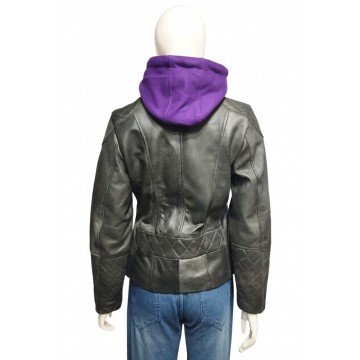 Moira Burton Resident Evil Revelations 2 Black Leather Hooded Jacket