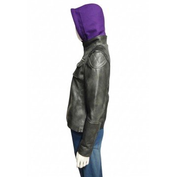 Moira Burton Resident Evil Revelations 2 Black Leather Hooded Jacket