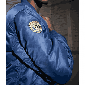 Resident Evil 2 RPD MA-1 Blue Flight Bomber Jacket