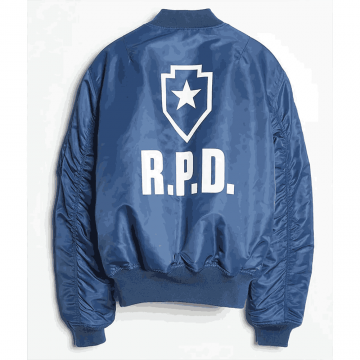 Resident Evil 2 RPD MA-1 Blue Flight Bomber Jacket