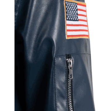 Resident Evil 4 Leon Kennedy Blue Genuine Leather Jacket