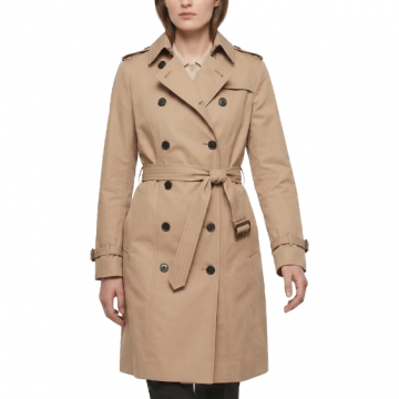 Ada Wong Beige Double-Breasted Cotton Trench Coat