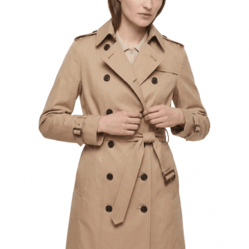 Ada Wong Beige Double-Breasted Cotton Trench Coat
