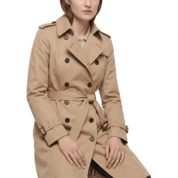 Ada Wong Beige Double-Breasted Cotton Trench Coat