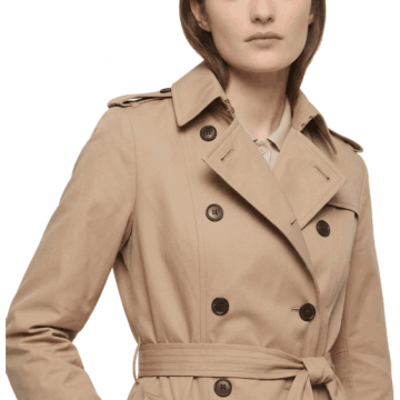 Ada Wong Beige Double-Breasted Cotton Trench Coat