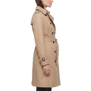 Ada Wong Beige Double-Breasted Cotton Trench Coat