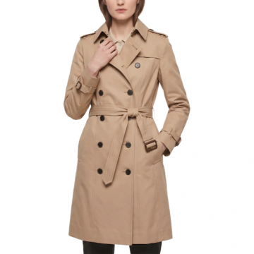 Ada Wong Beige Double-Breasted Cotton Trench Coat