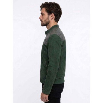 Deuce Gorgon Monster High 2 Green Suede Leather Jacket