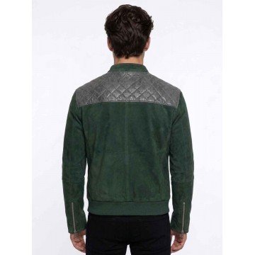 Deuce Gorgon Monster High 2 Green Suede Leather Jacket
