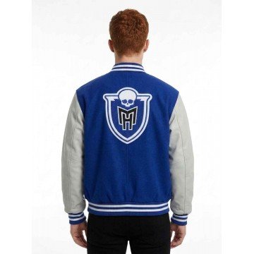 Heath Burns Monster High 2 Blue & White Varsity Jacket