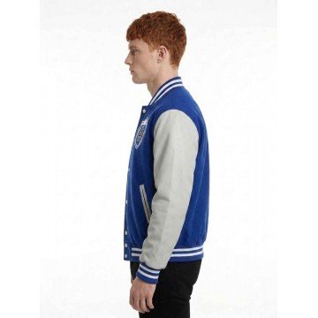 Heath Burns Monster High 2 Blue & White Varsity Jacket