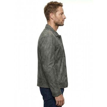 Kevin Pearson This Is Us Grey Leather Jacket