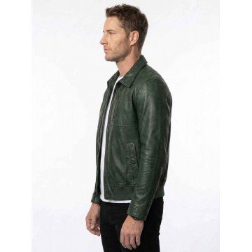 Colter Shaw Tracker S03 Green Leather Jacket