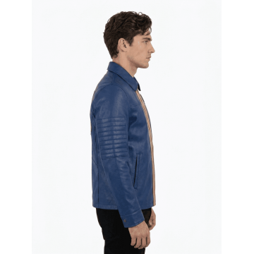 Vault Dweller 76 Fallout Blue Leather Jacket