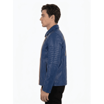 Vault Dweller 76 Fallout Blue Leather Jacket