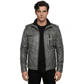 Men's Gray Distressed...