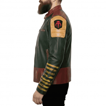 Men's Star Wars Boba Fett Mandalorian Leather Jacket Men's Star Wars Boba Fett Mandalorian Leather Jacket