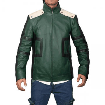 My Hero Academia Deku Green Leather Jacket